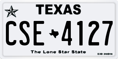 TX license plate CSE4127