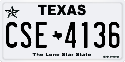 TX license plate CSE4136