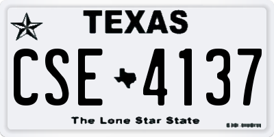 TX license plate CSE4137