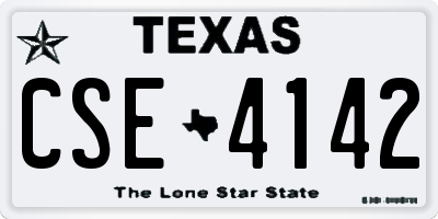 TX license plate CSE4142
