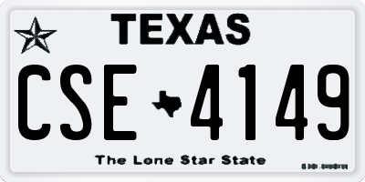 TX license plate CSE4149