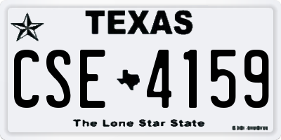TX license plate CSE4159