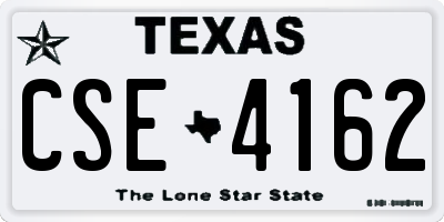 TX license plate CSE4162