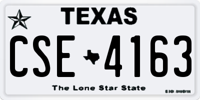 TX license plate CSE4163