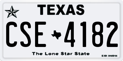 TX license plate CSE4182