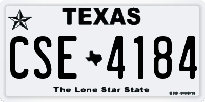 TX license plate CSE4184