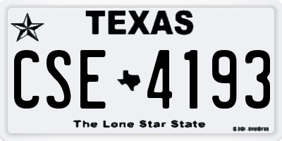 TX license plate CSE4193