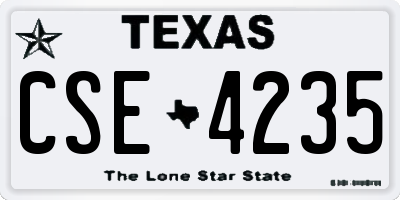 TX license plate CSE4235