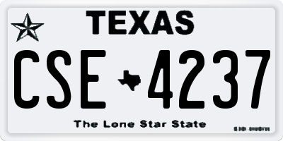 TX license plate CSE4237