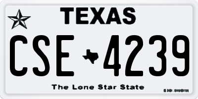 TX license plate CSE4239