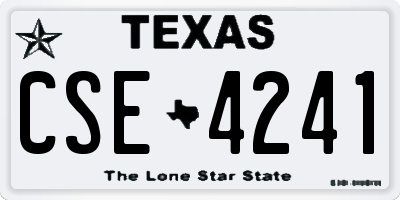 TX license plate CSE4241