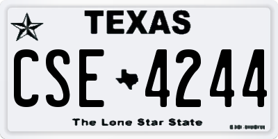 TX license plate CSE4244