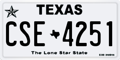 TX license plate CSE4251
