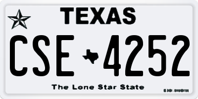 TX license plate CSE4252