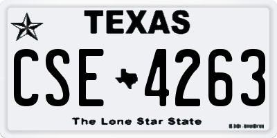 TX license plate CSE4263