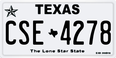 TX license plate CSE4278