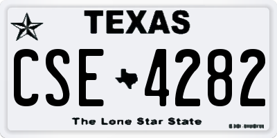 TX license plate CSE4282