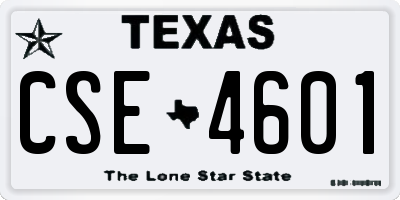 TX license plate CSE4601