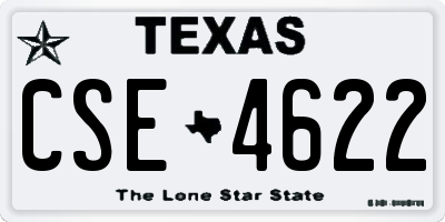 TX license plate CSE4622