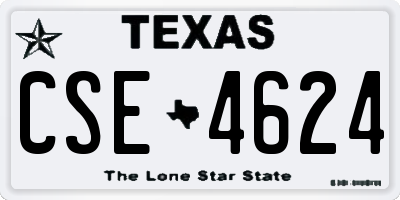 TX license plate CSE4624