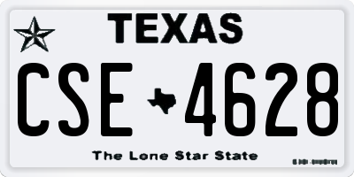TX license plate CSE4628