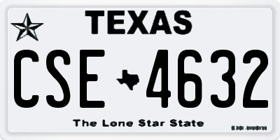 TX license plate CSE4632