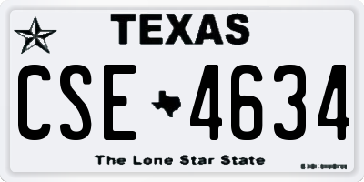 TX license plate CSE4634