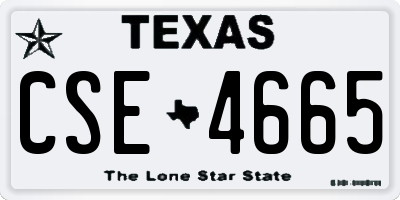 TX license plate CSE4665