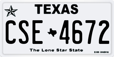 TX license plate CSE4672