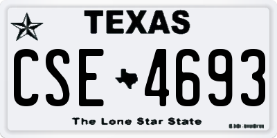 TX license plate CSE4693