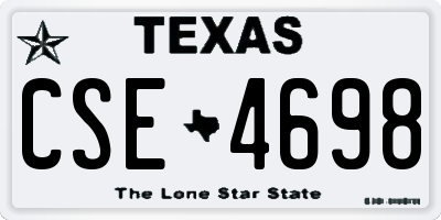 TX license plate CSE4698