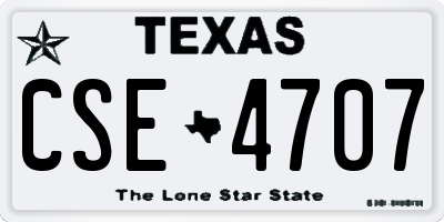 TX license plate CSE4707