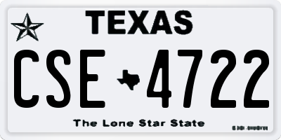 TX license plate CSE4722