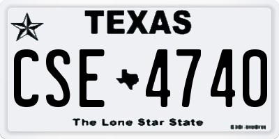 TX license plate CSE4740