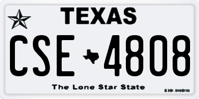 TX license plate CSE4808