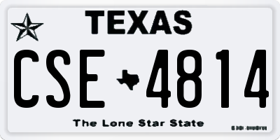 TX license plate CSE4814