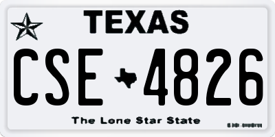 TX license plate CSE4826