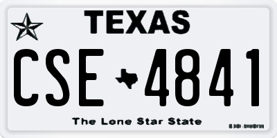 TX license plate CSE4841