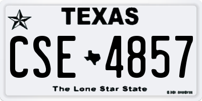TX license plate CSE4857