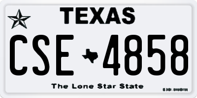 TX license plate CSE4858
