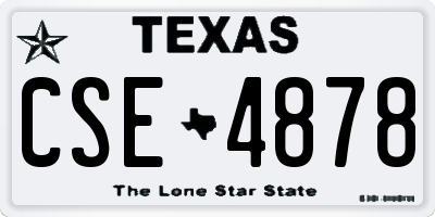 TX license plate CSE4878