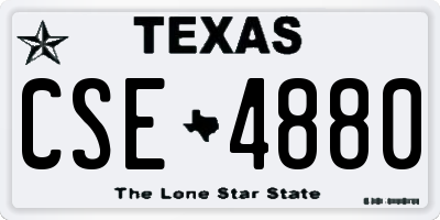 TX license plate CSE4880