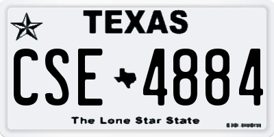 TX license plate CSE4884