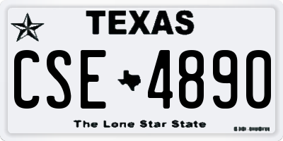 TX license plate CSE4890