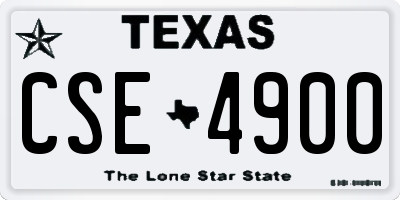 TX license plate CSE4900