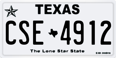 TX license plate CSE4912