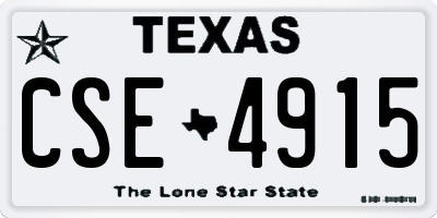 TX license plate CSE4915
