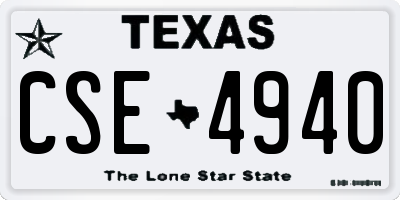 TX license plate CSE4940