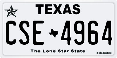 TX license plate CSE4964