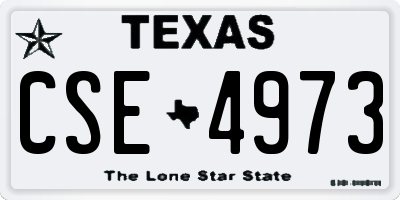 TX license plate CSE4973